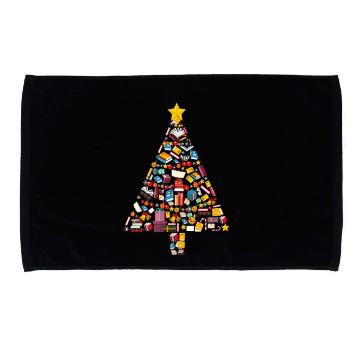 Cozy Holiday Reads Festive Tree Club for Book Lovers Microfiber Hand Towel