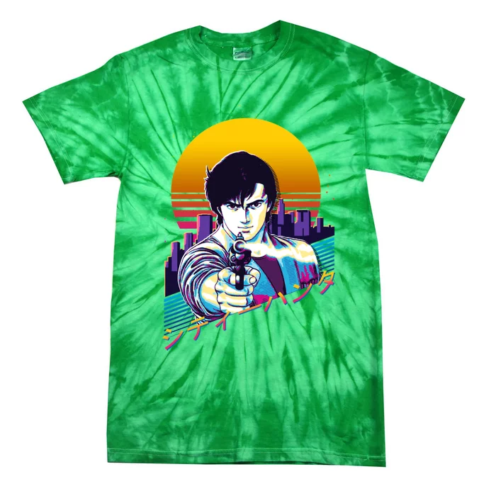 City Hunter Ryo Saeba Retrowave Tie-Dye T-Shirt