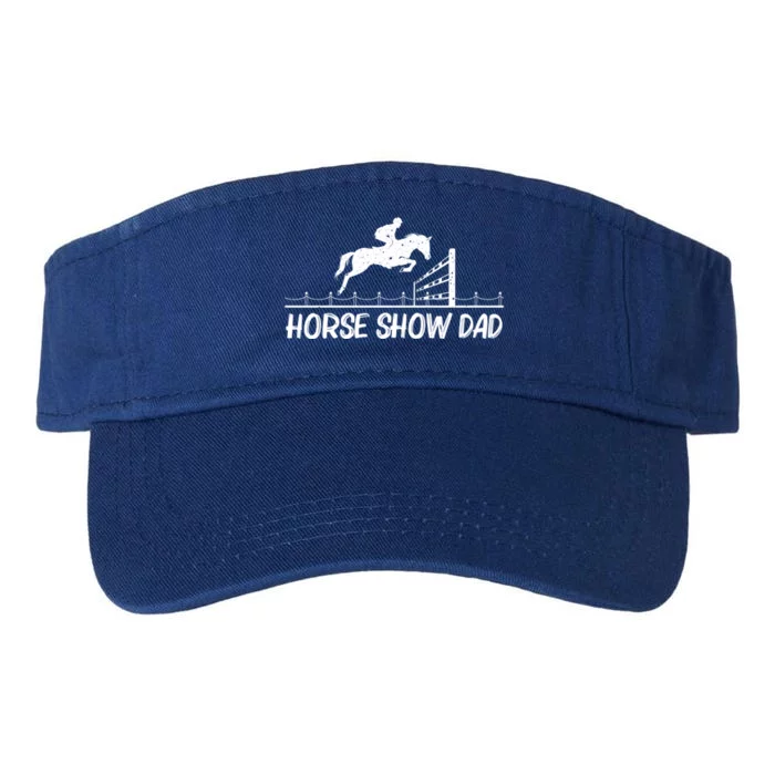 Cool Horse Riding For Dad Father Horseback Equestrian Racing Great Gift Valucap Bio-Washed Visor