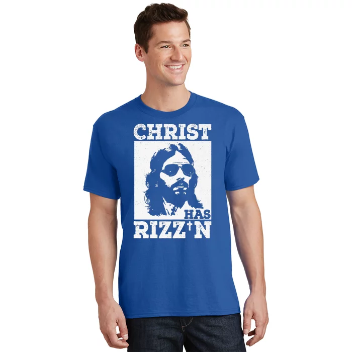 Christ Has Rizzn Risen Cool Jesus Charisma Game Holy Charm Premium T-Shirt