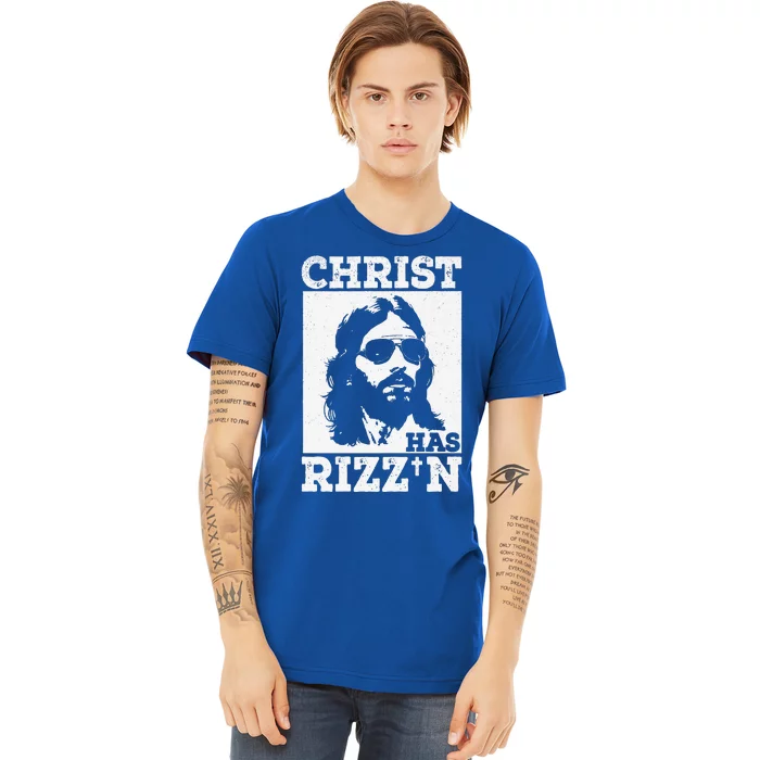 Christ Has Rizzn Risen Cool Jesus Charisma Game Holy Charm Premium Premium T-Shirt