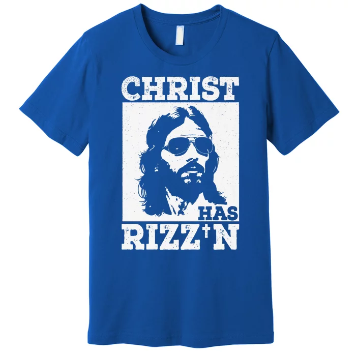 Christ Has Rizzn Risen Cool Jesus Charisma Game Holy Charm Premium Premium T-Shirt