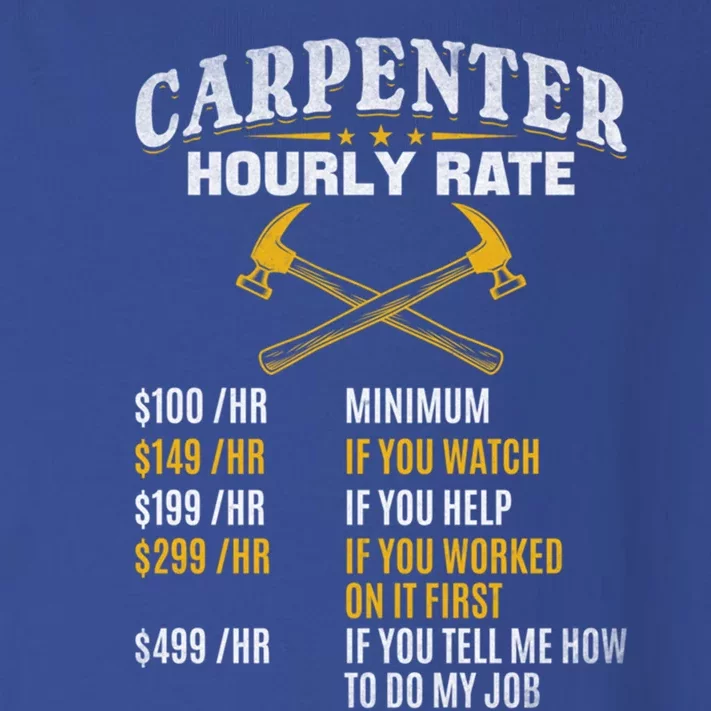 Carpenter Hourly Rate I Woodworking Carpenter Woodworker Gift Toddler Long Sleeve Shirt