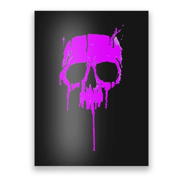 Classic Hard Rock Graffiti Skull Dripping Paint Poster