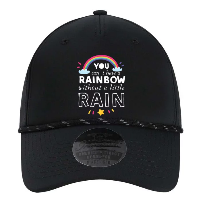 Can't Have Rainbow Without Rain Inspirational Motivation Gift Performance The Dyno Cap