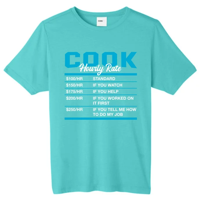 Cook Hourly Rate Funny Chef Humor Cooker Coworker Labour Day Gift ChromaSoft Performance T-Shirt