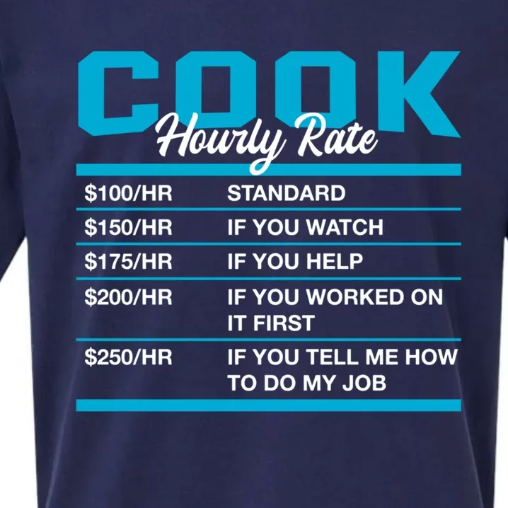 Cook Hourly Rate Funny Chef Humor Cooker Coworker Labour Day Gift Sueded Cloud Jersey T-Shirt