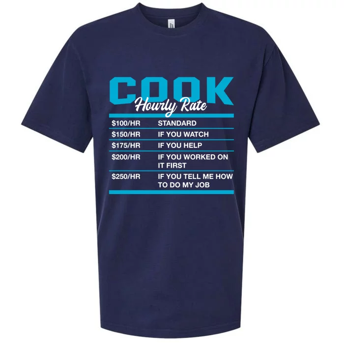 Cook Hourly Rate Funny Chef Humor Cooker Coworker Labour Day Gift Sueded Cloud Jersey T-Shirt