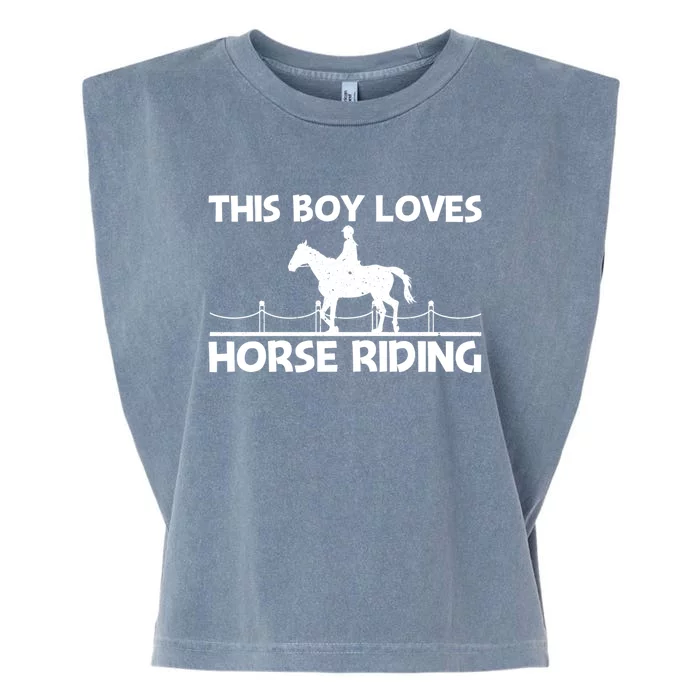 Cool Horse Riding Equestrian Horseback Riding Gift Garment-Dyed Women's Muscle Tee