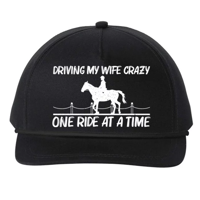 Cool Horse Riding Equestrian Horseback Riding Gift Snapback Five-Panel Rope Hat