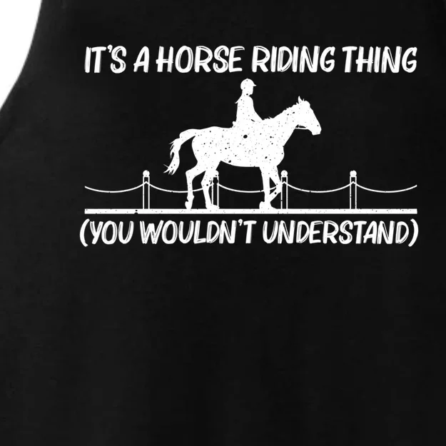 Cool Horse Riding Equestrian Horseback Riding Gift Ladies Tri-Blend Wicking Tank