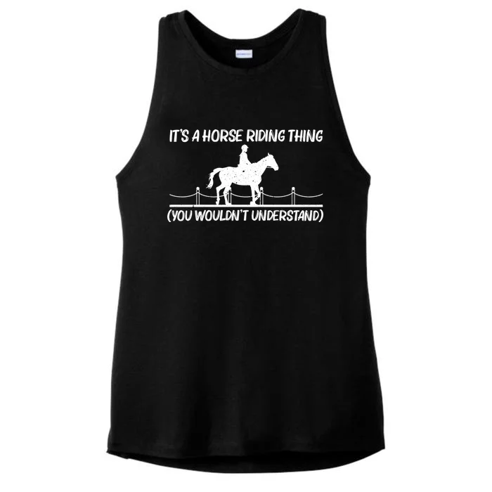 Cool Horse Riding Equestrian Horseback Riding Gift Ladies Tri-Blend Wicking Tank