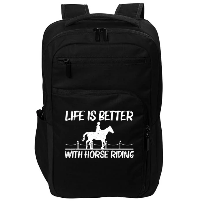 Cool Horse Riding Equestrian Horseback Riding Gift Impact Tech Backpack