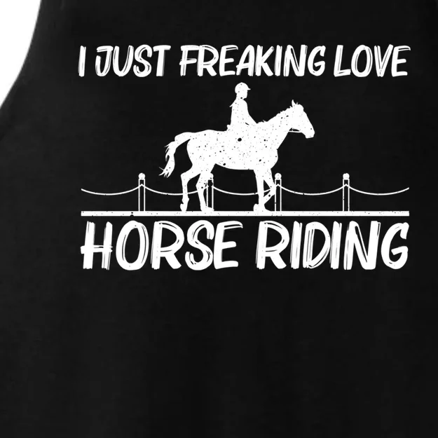 Cool Horse Riding Equestrian Horseback Riding Gift Ladies Tri-Blend Wicking Tank