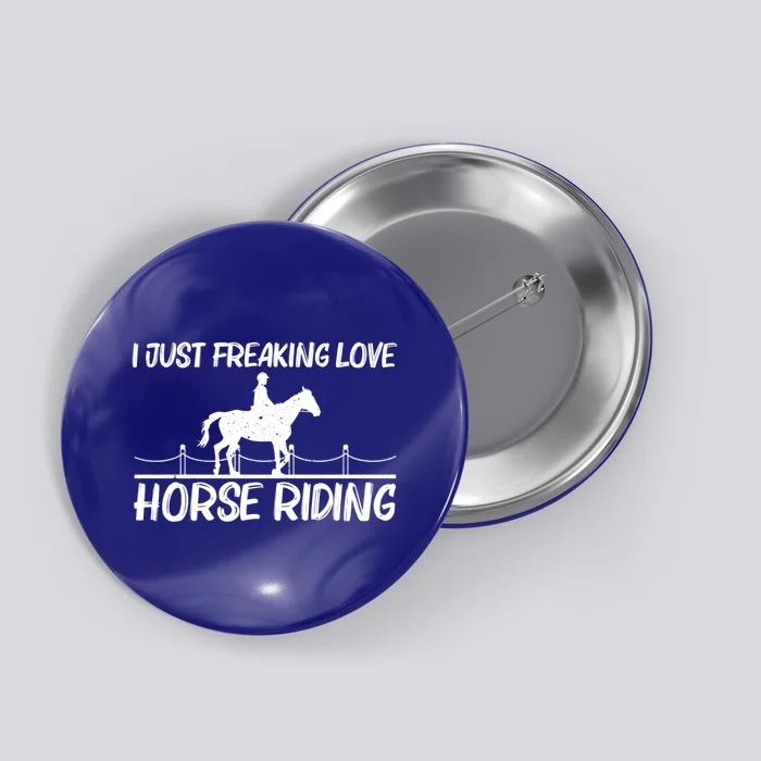 Cool Horse Riding Equestrian Horseback Riding Gift Button