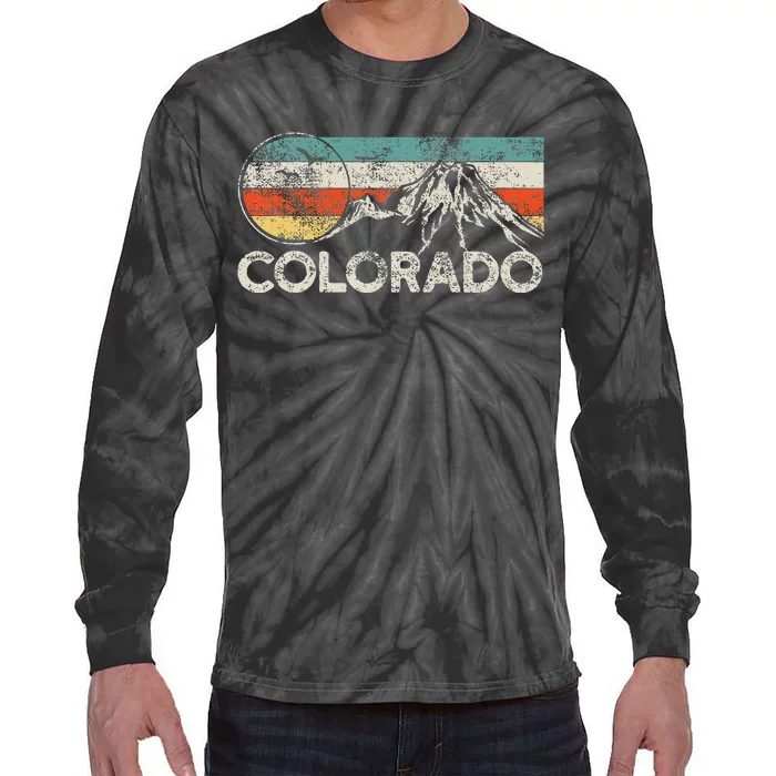 Colorado Hiking Retro Tie-Dye Long Sleeve Shirt