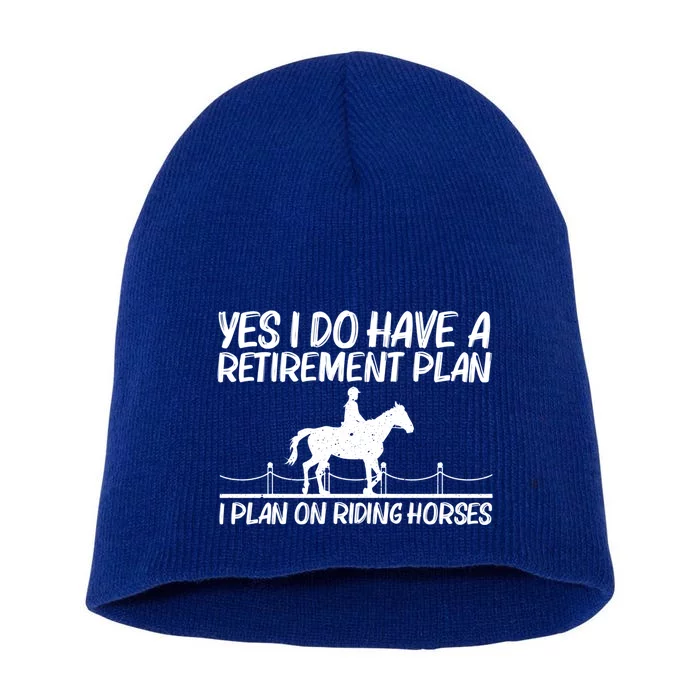 Cool Horse Riding Equestrian Horseback Riding Gift Short Acrylic Beanie