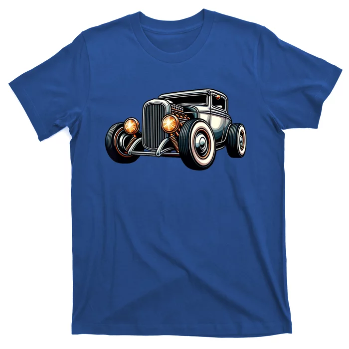 Classic Hot Rod Retro Vintage Custom Hotrod Car Illustration T-Shirt