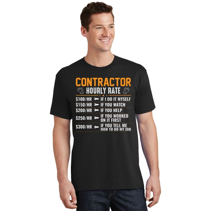 Contractor Hourly Rate Labor Day Graphic T-Shirt