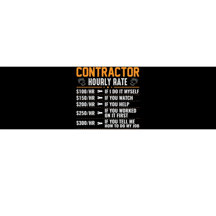 Contractor Hourly Rate Labor Day Graphic Bumper Sticker