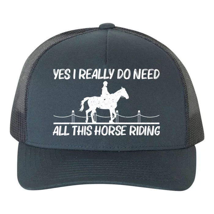 Cool Horse Riding Equestrian Horseback Riding Gift Yupoong Adult 5-Panel Trucker Hat