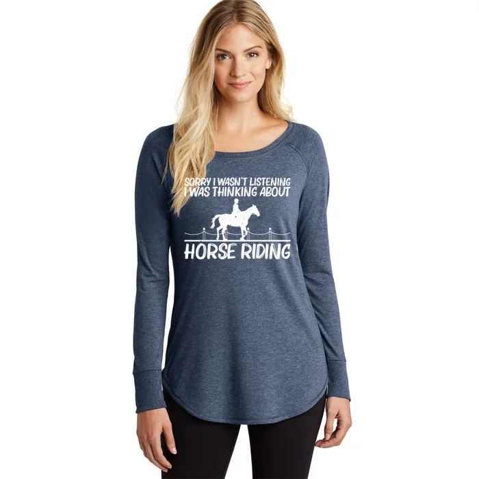 Cool Horse Riding Equestrian Horseback Riding Cool Gift Women's Perfect Tri Tunic Long Sleeve Shirt