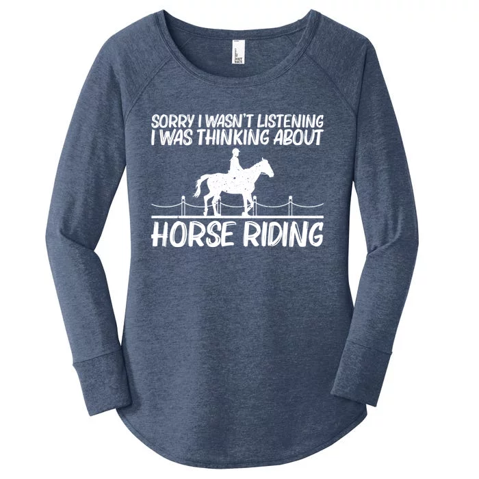 Cool Horse Riding Equestrian Horseback Riding Cool Gift Women's Perfect Tri Tunic Long Sleeve Shirt