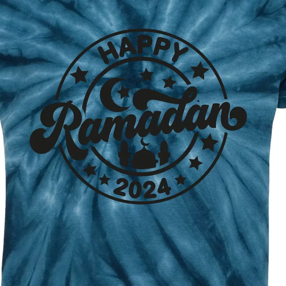 Cool Happy Ramadan 2024 Kids Tie-Dye T-Shirt