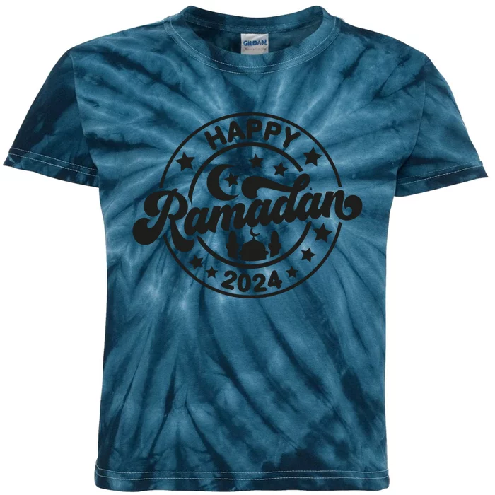 Cool Happy Ramadan 2024 Kids Tie-Dye T-Shirt