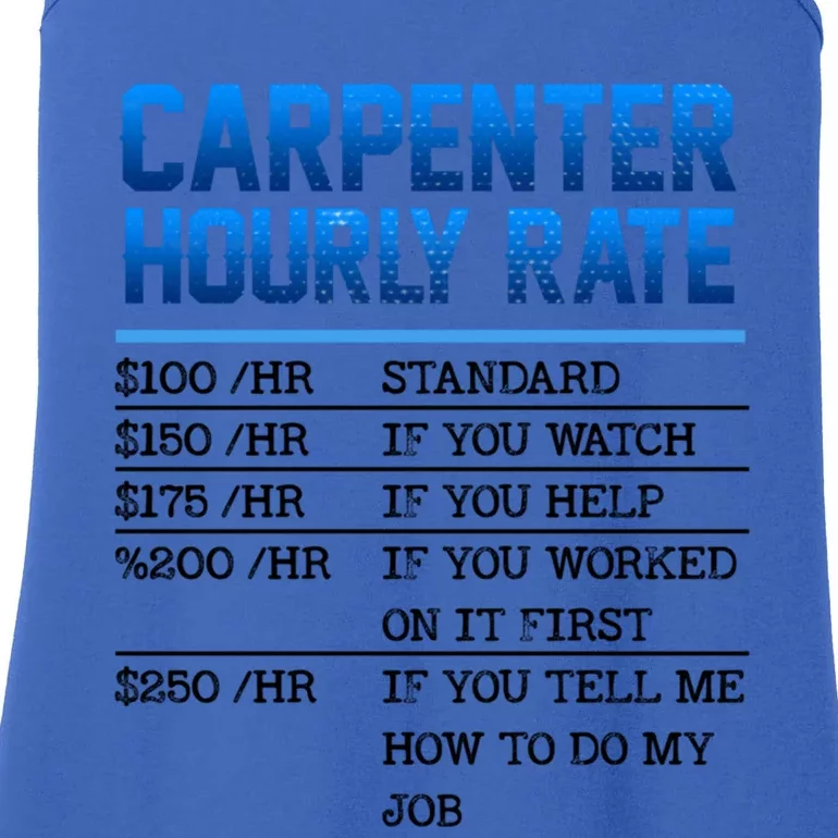 Carpenter Hourly Rate Carpentry Gift Ladies Essential Tank