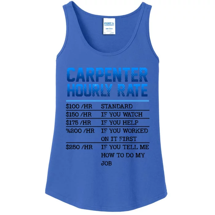 Carpenter Hourly Rate Carpentry Gift Ladies Essential Tank