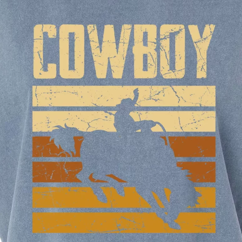 Cow Horse Riding Rodeo Lover Gift Garment-Dyed Women's Muscle Tee