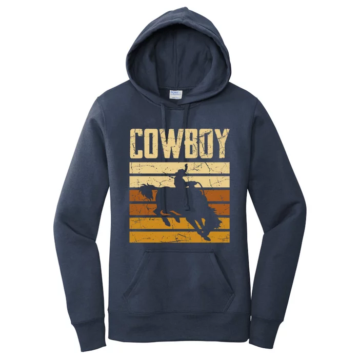 Cow Horse Riding Rodeo Lover Gift Women's Pullover Hoodie