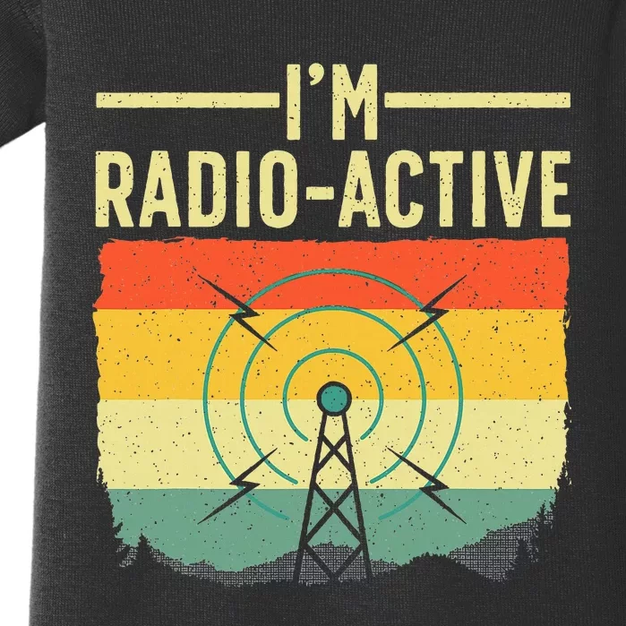 Cool Ham Radio Art For Women Ham Operator Amateur Radio Baby Bodysuit