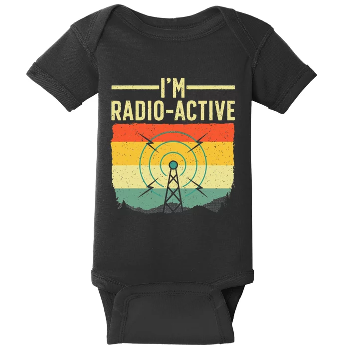 Cool Ham Radio Art For Women Ham Operator Amateur Radio Baby Bodysuit