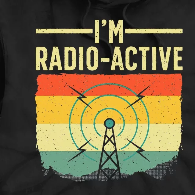 Cool Ham Radio Art For Women Ham Operator Amateur Radio Tie Dye Hoodie