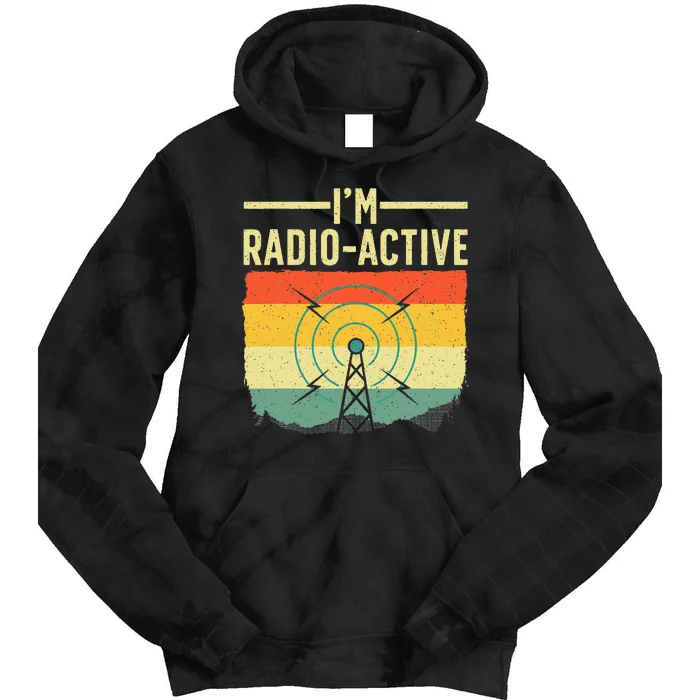 Cool Ham Radio Art For Women Ham Operator Amateur Radio Tie Dye Hoodie