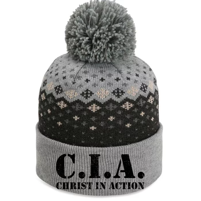 Christ In Action CIA The Baniff Cuffed Pom Beanie