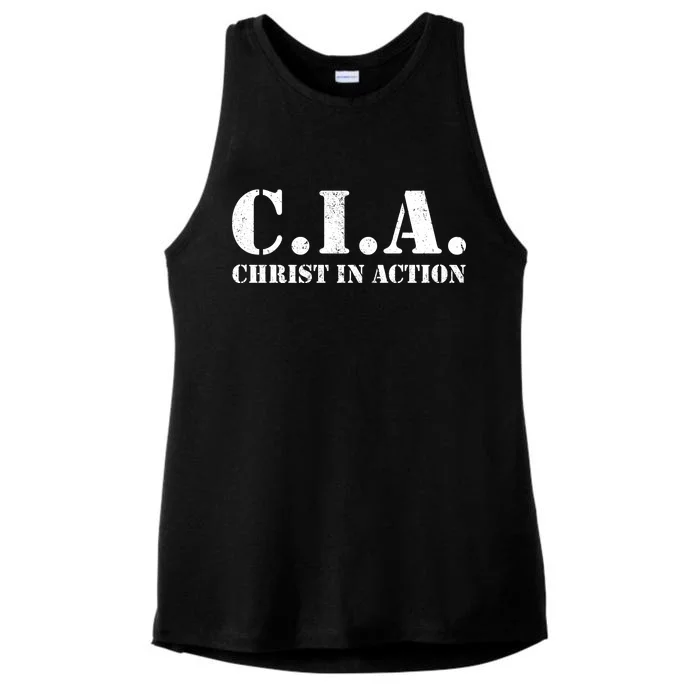 Christ In Action CIA Ladies Tri-Blend Wicking Tank