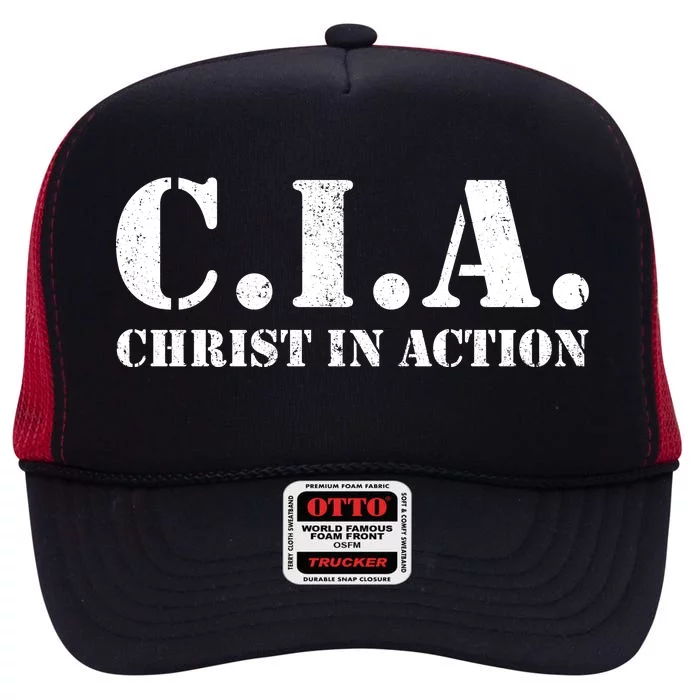 Christ In Action CIA High Crown Mesh Trucker Hat