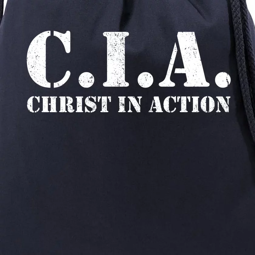 Christ In Action CIA Drawstring Bag