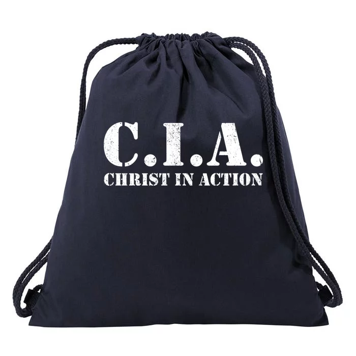 Christ In Action CIA Drawstring Bag