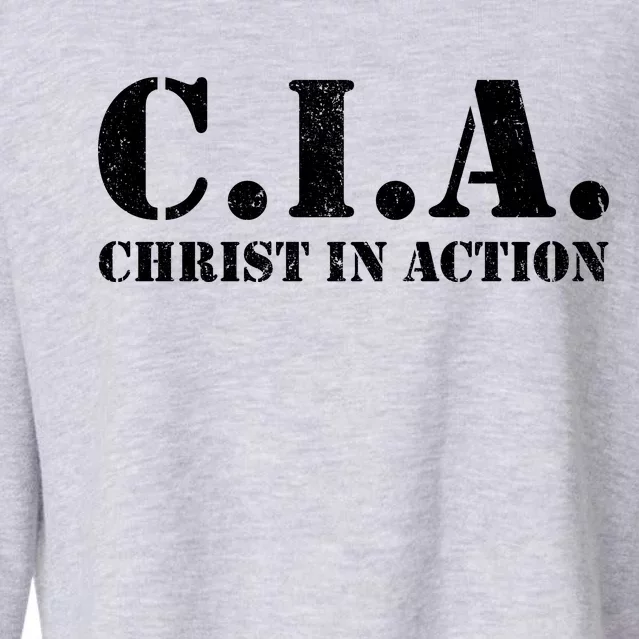 Christ In Action CIA Cropped Pullover Crew