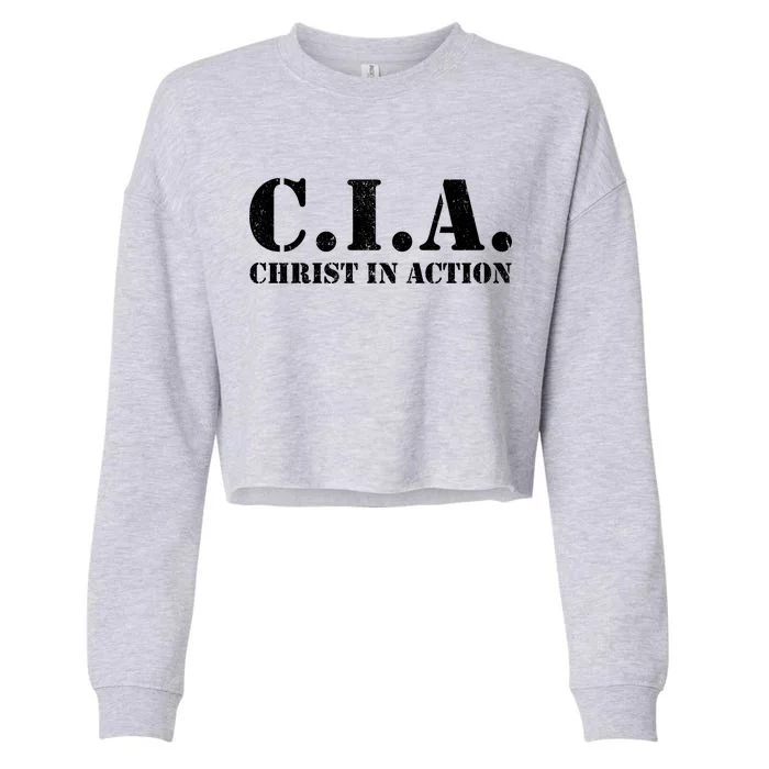 Christ In Action CIA Cropped Pullover Crew