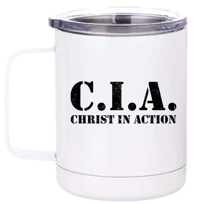 Christ In Action CIA Front & Back 12oz Stainless Steel Tumbler Cup