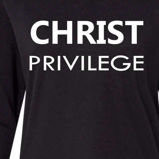 Christ Privilege Womens Cotton Relaxed Long Sleeve T-Shirt