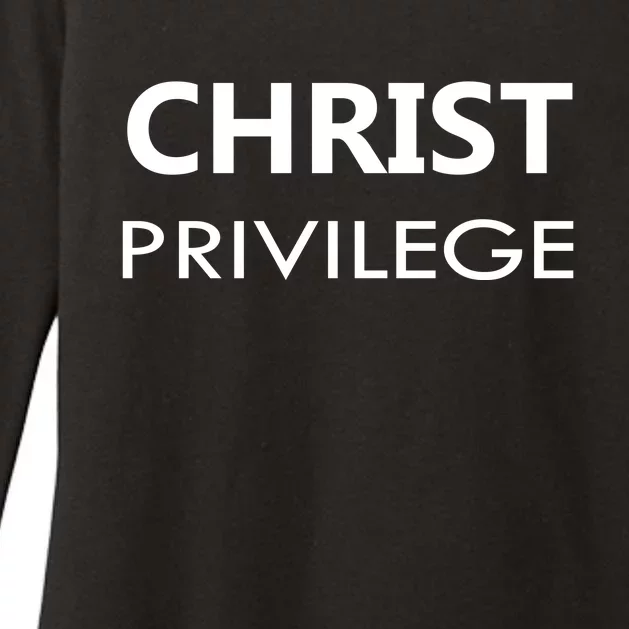 Christ Privilege Womens CVC Long Sleeve Shirt