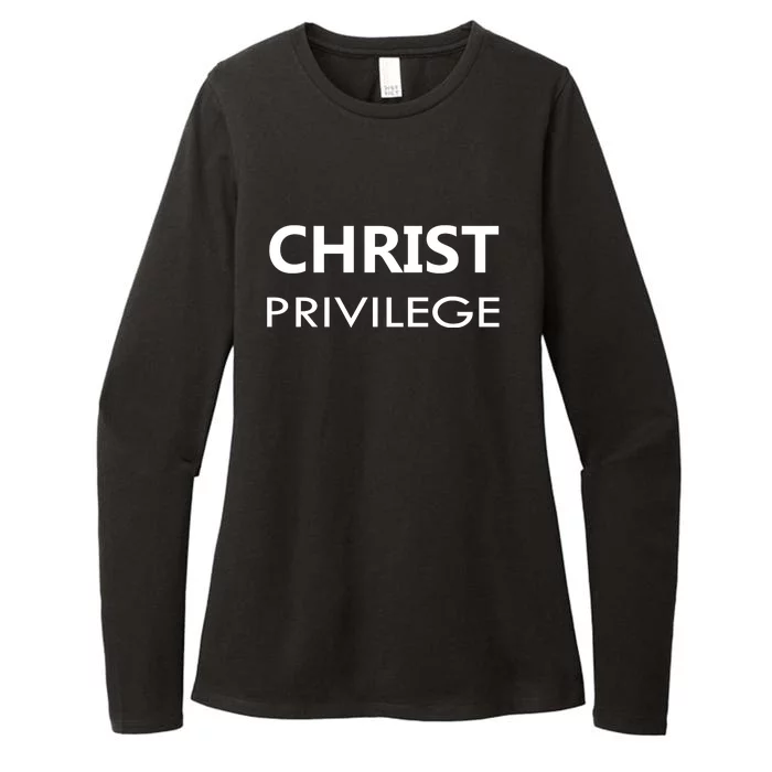 Christ Privilege Womens CVC Long Sleeve Shirt