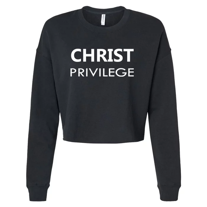 Christ Privilege Cropped Pullover Crew