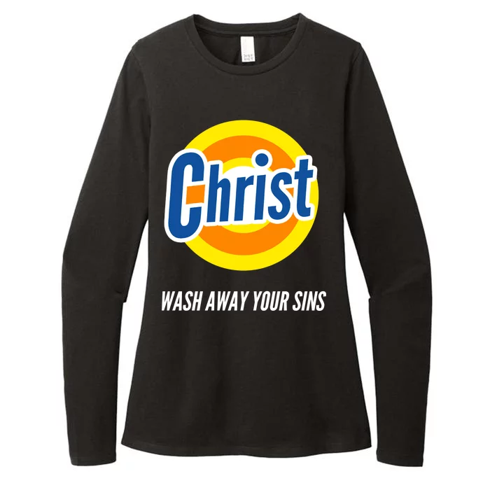 Christ Stain Remover Wash Away Your Sins Womens CVC Long Sleeve Shirt